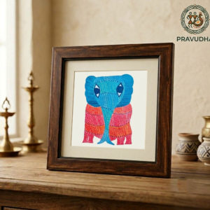 Handpainted Joyful GOND Forest Elephant